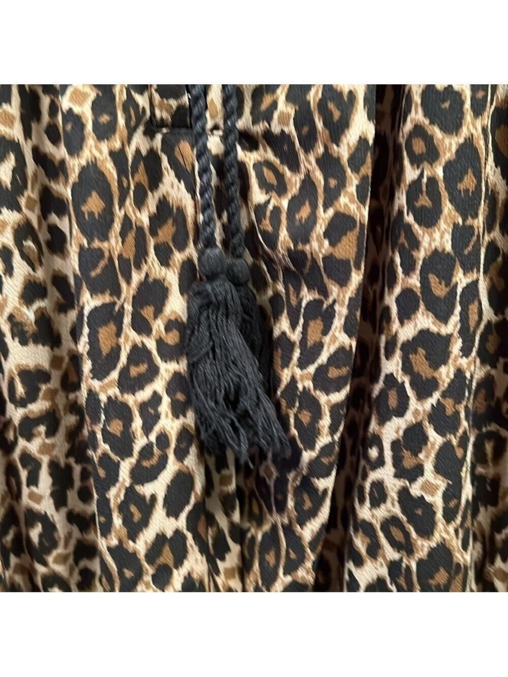Blush Leopard Print Dress, SZ 3X, PTP 25”, F. length 47”, B 55”, black lined - Picture 6 of 9